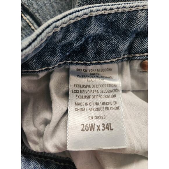 Shyanne Wide Leg Denim Light Wash Jeans- 26Wx34L - Picture 6 of 7